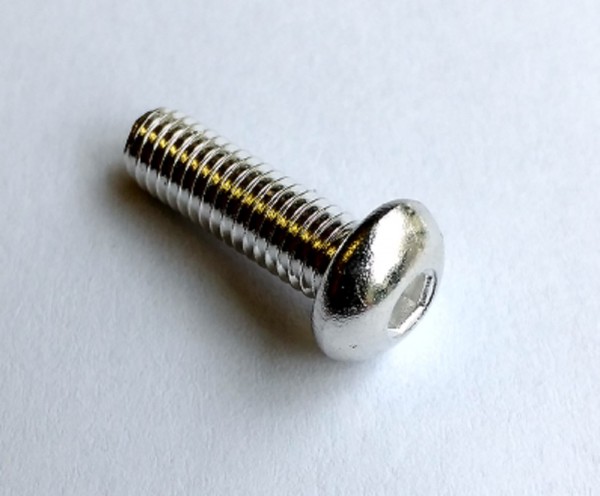 CNC Aluschraube silber poliert M5x15mm